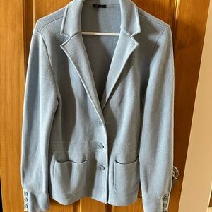 Talbots Sky Blue Sweater Blazer